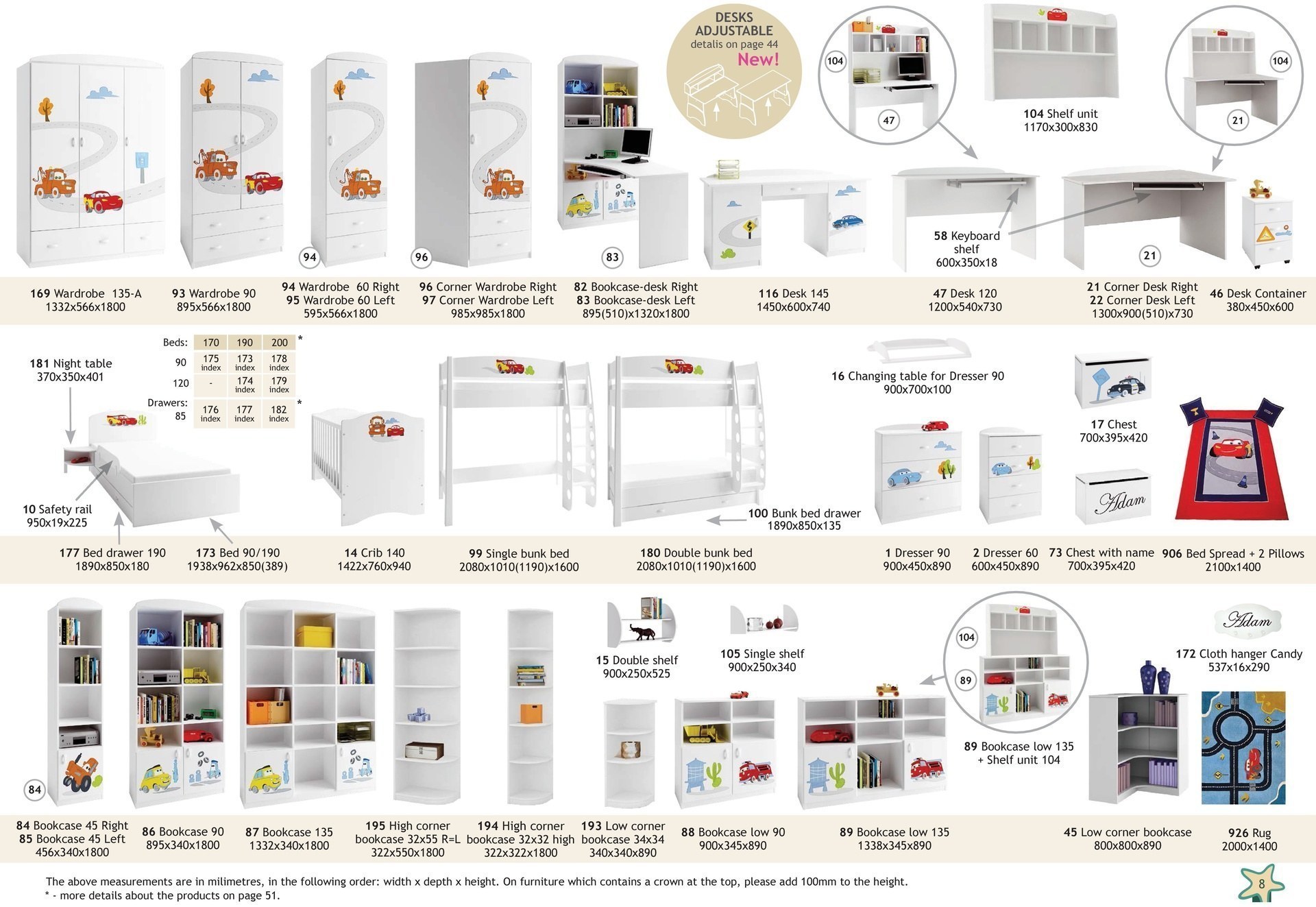 Kinderzimmer Set Disney Pixar CARS Marke MEBLIK Mbel Fr Dich