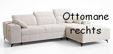 Eckcouch Dafne 1 mit Ottomane rechts