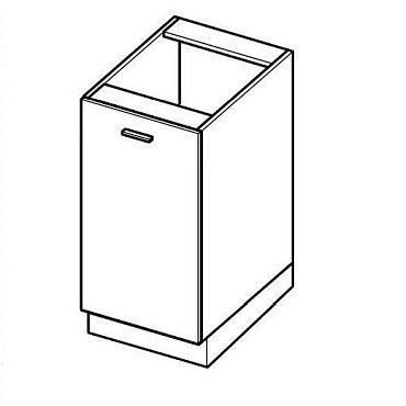 Unterschrank, Breite 40 cm, eine Tür
