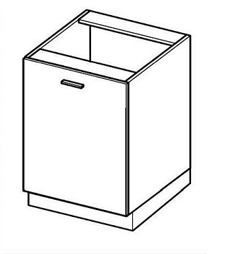 Unterschrank, Breite 60 cm, eine Tür