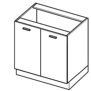 Unterschrank 80 cm zwei Türen