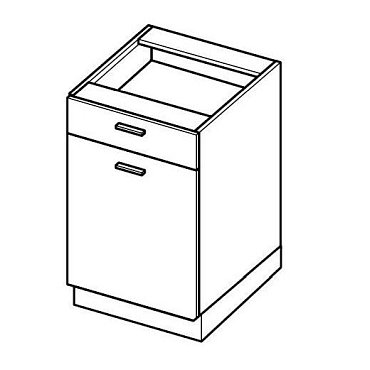 Unterschrank 50 cm eine Schublade und eine Tür