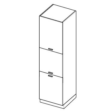 Hochschrank mit drei Türen
