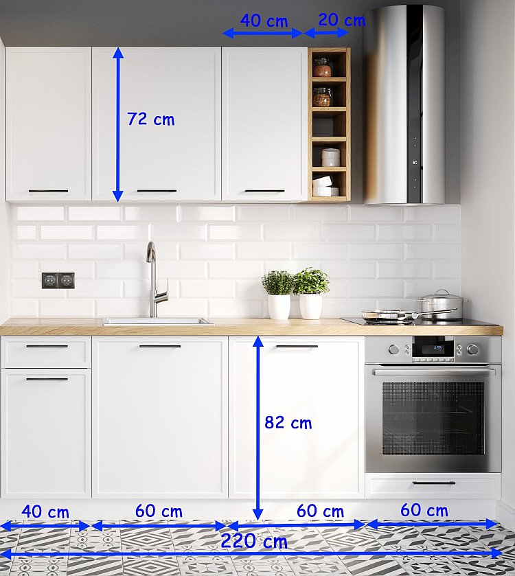 Einbauküche ELIN 220 cm