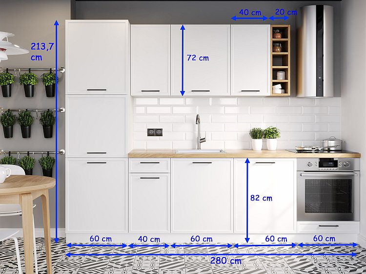 Einbauküche ELIN 280 cm