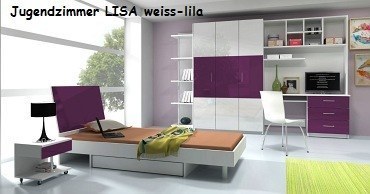 Jugenzimmer LISA weiss/lila