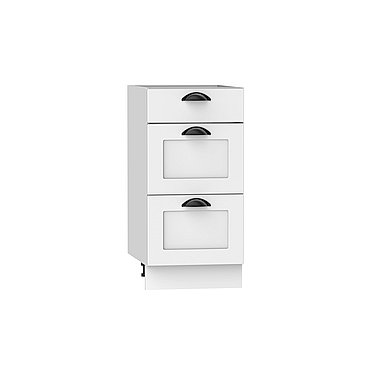 Landhaus Küche Adele Küchenzeile 240 cm, 7-teilig in Dunkelblau, Coffe