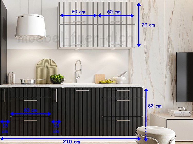 Küche Kate 210 cm Abmessumgen