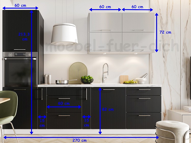 Küche Kate 270 cm Abmessumgen